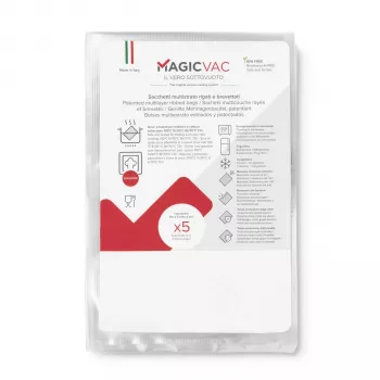 MagicVac 50 Vacuum Sealer Bags 40x60 cm (50 Pack) – Universal Embossed Food Storage Bags for External Vacuum Sealers