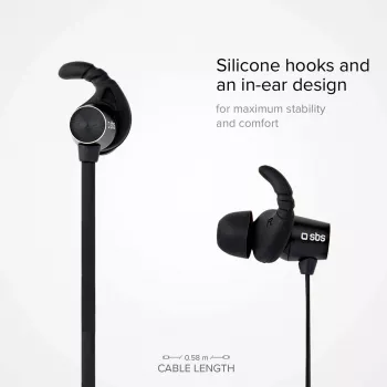 SBS TEEARBT501K trådlösa Bluetooth in-ear-hörlurar med mikrofon, svart