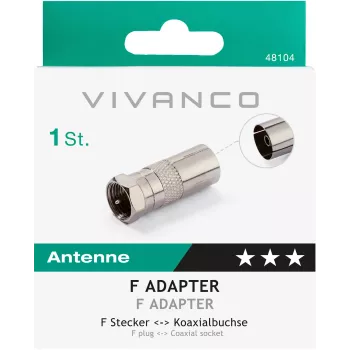 Vivanco Adapter F-Plug to Coaxial Socket (VVSATCOAXSATMF)
