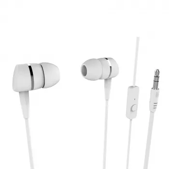 Vivanco Smartsound in-ear-hörlurar med mikrofon, vit (VVEARSMARTW)