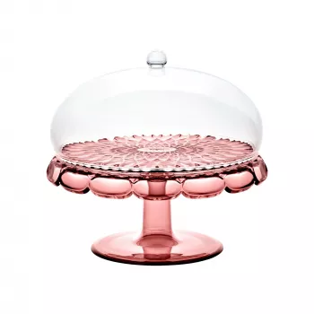 Guzzini Vanity tårtställ med glaskupa, mauve, 30 cm