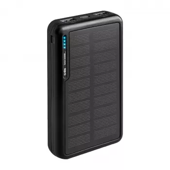 SBS Solar Power Bank 20000 mAh Fast Charge svart