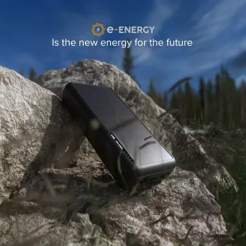 SBS Solar Power Bank 20000 mAh Fast Charge svart