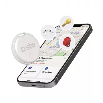 SBS Track My Circle Apple Find My Compatible Tracker - White