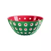 Guzzini Le Murrine serveringsskål 25 cm smaragdgrön/vit/röd