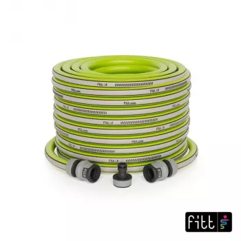 NO NAME Kiuma Lime 1/2 inch 20m trädgårdsslang - 5-lagig PVC, NTS Anti-Torsion, 20 bar brotttryck, UV- och algbeständig, ftalatfri