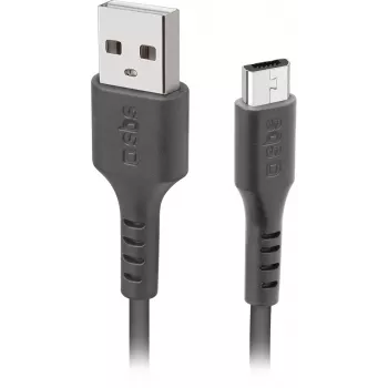 SBS USB-till-microUSB-kabel 1 m, svart (LTHL200)