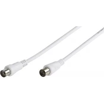 Vivanco Coaxial Antenna Cable, Male-Female, 75 Ohm, White (VVAN150MFW)