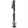 Manfrotto XPRO Monopod+ MVMXPROC5 kolfiber 5-sektioners videoenbenstativ med FLUIDTECH-bas