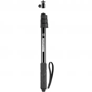 Manfrotto MPOLEVR aluminiumförlängningsstång för 360°- och actionkameror, 4 segment, 66–200 cm, svart