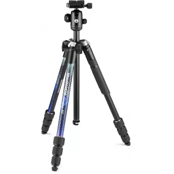 Manfrotto MKELMII4BL-BH Element MII 4-sektioners aluminiumstativ med kulled, blå