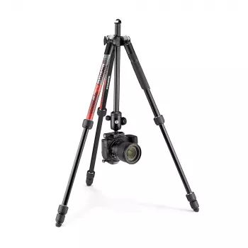 Manfrotto MKELMII4RD-BH Element MII 4-sektions aluminiumstativ med kulled, röd