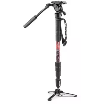 Manfrotto Element MII videoenbenstativ med 400 Series fluidhuvud, aluminium (MVMELMIIA4LIVE)