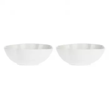 LA PORCELLANA BIANCA set med 2 stora runda skålar Villadeifiori - vit, 23 cm