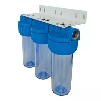 Senior Plus 3P BX vattenfilterhus 3/4 inch BSP transparent hus för 9 3/4 inch filterpatroner
