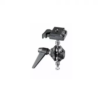 Manfrotto 155RC tvåaxligt stativhuvud med snabbkoppling, 6 kg kapacitet, 360° panorama, aluminium, svart