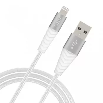 JOBY laddnings- och synkroniseringskabel Lightning, 1,2 m, vit (JB01812-BWW)