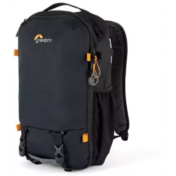 Lowepro Trekker LT BP 150 AW kameraryggsäck, svart, 20L, återvunnet tyg, åtkomst bakifrån, AW-skyddshölje, laptop- och surfplattfack, stativfäste