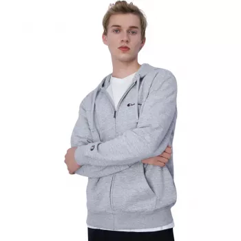 Herr Champion full zip hoodie grå melerad 220260 EM021 M
