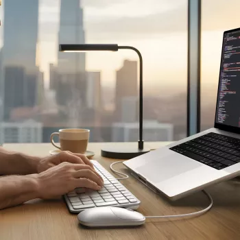 Satechi Slim LX3 sladdanslutet tangentbord med bakgrundsbelysning och numeriskt tangentbord, USB-C/USB-A, Mac/Windows-lägesväxlare, silver
