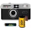 Swiss+Go Novocolor 35mm analogkameraset med blixt, väska, axelrem och Kodak-film (SWI401608)