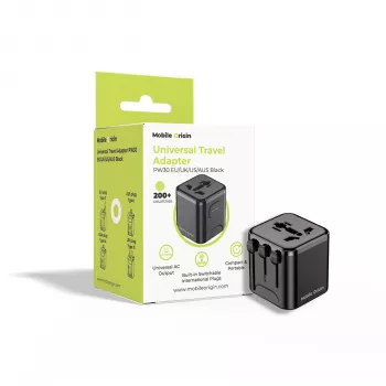 Mobile Origin reseadapter PW30 EU/UK/US/AUS, svart