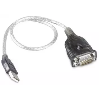 RS232-till-USB-konverterarkabel med Prolific PL2303-krets, 0,8 m, svart