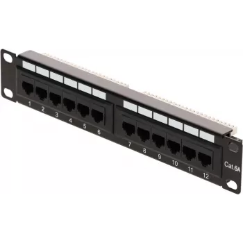 DSIT 10-Inch 12-Port UTP CAT 6a Patch Panel DS-10Patch6a-12UTP