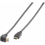 Vivanco high-speed-HDMI-kabel med Ethernet, 90-graders vinkel, 1,5 m, svart (VVVHDMI30M1M90K)