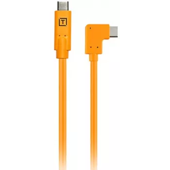 Vinklad USB-C till USB-C tethering-kabel Tether Tools TetherPro 50 cm, orange (CUCRTC1-ORG)