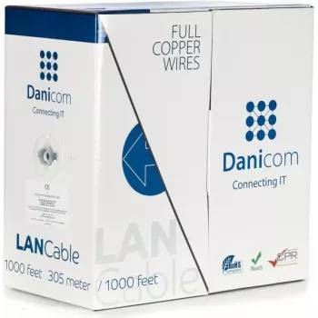 DSIT DANICOM CAT6 UTP 305 m PVC (Fca) massiv koppar nätverkskabel