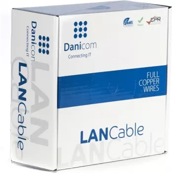 DSIT DANICOM CAT5e FTP 100m utomhuskabel, massiv, PE, svart, gigabit