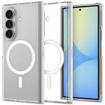 Spigen Air Skin Zero MagFit skal för Samsung Galaxy Z Fold 8 Ultra, MagSafe-kompatibelt, Clear White (ACS11495)
