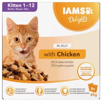 EUKANUBA IAMS DELIGHTS kattungar i gelé våtmat för katter 8x85 g
