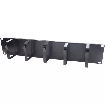 DS-IT 19 inch panel för kabelhantering, metall - 2U (DS-1904-2U)
