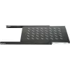 DSIT DS-UH60 1U utdragbar rackhylla, 18 kg belastning, 450 mm djup, svart