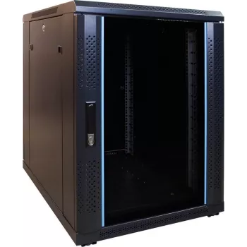 DSIT DS6615-MINI 15U 600x600 mm väggmonterat serverskåp med glasdörr
