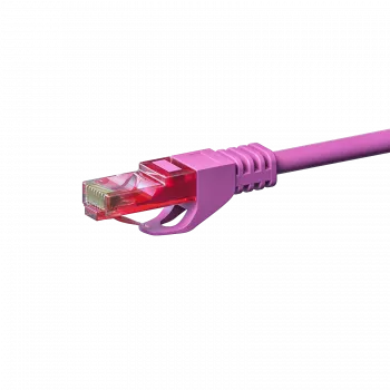DSIT CAT6 U/UTP Ethernet-patchkabel, 7,5 m, rosa, 100 % koppar, RJ45, Gigabit