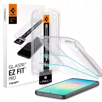 Spigen Glas.tR EZ Fit Pro 2-pack skärmskyddsglas av härdat glas för Samsung Galaxy A27 5G – klar