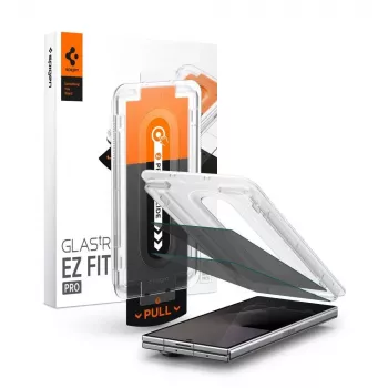 Spigen Glas.tR EZ Fit Pro 2-pack härdat glas skärmskydd med ultrakänsligt integritetsfilter för Samsung Galaxy Z Fold 7 / 8 huvudskärm