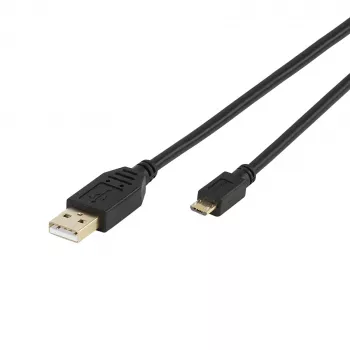 Vivanco VVITUSBAMICB10MK USB 2.0 Type-A to Micro-B Cable, 1 m, Black