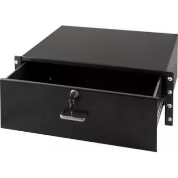 DS-IT låsbar dokumentlåda 4U rackmontering stål svart (DS-DR04)