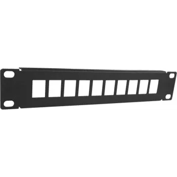 DSIT DS10-Patch-10UTP 10-portars olastad UTP keystone-patchpanel, 1U 19 inch rackmontering, svart