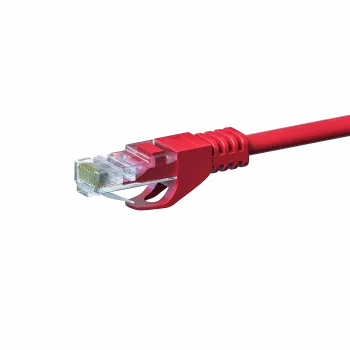 DSIT CAT 5e U/UTP Ethernet-patchkabel, 0,5 m, röd, CCA, RJ45, Gigabit
