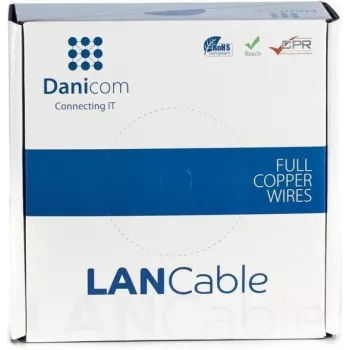 DSIT DANICOM CAT5E UTP 50 m PVC Fca nätverkskabel DC-UTP5E-50-FCA