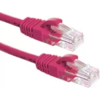 DSIT CAT6a U/UTP 100 % koppar nätverks-patchkabel, 2 m, rosa