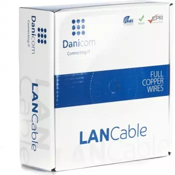 DSIT DANICOM CAT6A U/UTP 50m solid-kärna-kabel – LSZH (Dca) – 10GBase-T, 500MHz