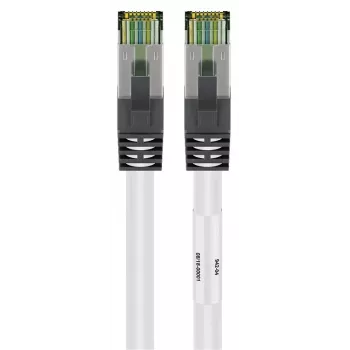 DSIT RJ45 nätverkskabel S/FTP PiMF CAT 8 vit 0,25 m