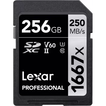 Lexar Professional 256GB SDXC UHS-II U3 V60 minneskort 1667x
