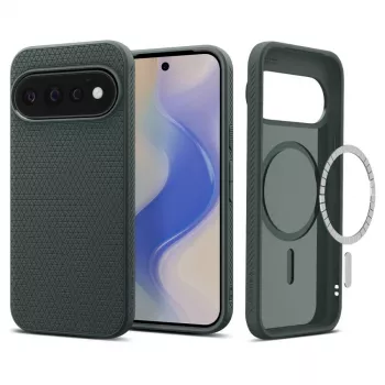 SPIGEN Liquid Air Mag MagSafe-skal för Google Pixel 11 Pro – Abyss Green